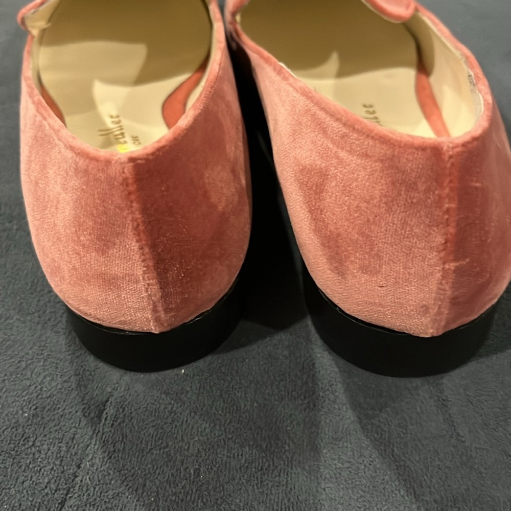 Bettye Muller NY Size 6 Soft Pink Regency Velvet Slip On Loafers Leather Sole - Picture 7 of 10